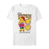 Novelty Mens Short Sleeve The Simpsons Graphic T-shirt In White