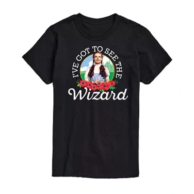 Novelty Mens Short Sleeve The Wizard Of oz Graphic T-shirt In Black