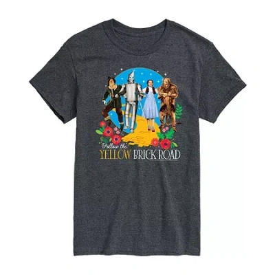 Novelty Mens Short Sleeve The Wizard Of oz Graphic T-shirt In Gray