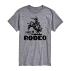 Novelty Mens Short Sleeve Time To Rodeo Graphic T-shirt In Gray