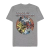 Novelty Mens Short Sleeve Transformers Graphic T-shirt In Gray