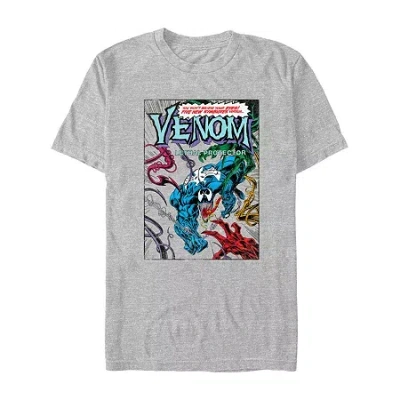 Novelty Mens Short Sleeve Venom Graphic T-shirt In Gray