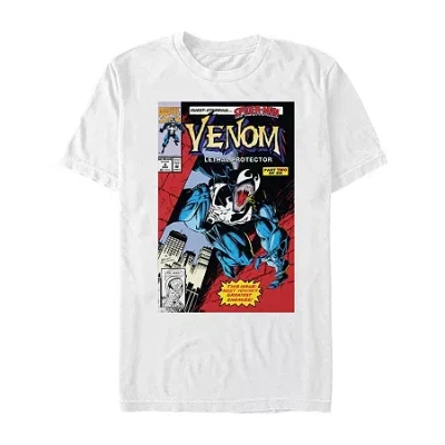 Novelty Mens Short Sleeve Venom Graphic T-shirt In White