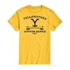 Novelty Mens Short Sleeve Yellowstone Graphic T-shirt In Yellow