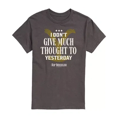 Novelty Mens Short Sleeve Yellowstone Graphic T-shirt In Black