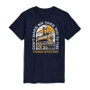 Novelty Mens Short Sleeve Yellowstone Graphic T-shirt In Blue