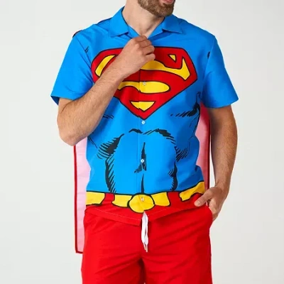 Novelty Mens Superman Graphic T-shirt In Blue