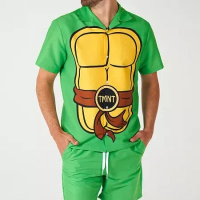 Novelty Mens Teenage Mutant Ninja Turtles Graphic T-shirt In Green