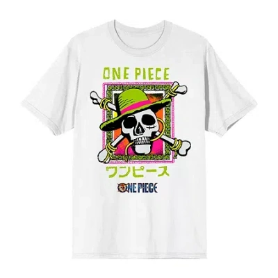 Novelty One Piece Mens Crew Neck Short Sleeve Relaxed Fit Graphic T-shirt In White