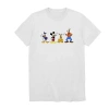 Novelty T-shirts 4 Friends Mens Crew Neck Short Sleeve Regular Fit Mickey Mouse Minnie Mouse Graphic T-shirt In White