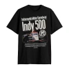 Novelty T-shirts Big And Tall Mens Crew Neck Short Sleeve Regular Fit Indy Graphic T-shirt In Black