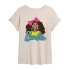 Novelty T-shirts Black History Month Womens Juniors Scoop Neck Short Sleeve Regular Fit Barbie Graphic T-shirt In White