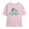 Novelty T-shirts Bulbasaur Tee Womens Juniors Crew Neck Short Sleeve Regular Fit Pokeman Graphic T-shirt In Animal Print