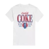Novelty T-shirts Coca Cola Tee Womens Juniors Crew Neck Short Sleeve Regular Fit Graphic T-shirt In White
