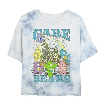 Novelty T-shirts Cropped Tee Womens Juniors Crew Neck Short Sleeve Regular Fit Care Bears Nickelodeon Graphic T-shirt In White