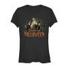 Novelty T-shirts Disney Villians Queens Of Halloween Tee Womens Juniors Crew Neck Short Sleeve Classic Fit Graphic T- In Black