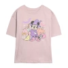 Novelty T-shirts Disney Witch Womens Juniors Crew Neck Short Sleeve Classic Fit Minnie Mouse Graphic T-shirt In Pink