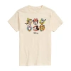 Novelty T-shirts Disney Womens Juniors Crew Neck Short Sleeve Regular Fit Mickey And Friends Minnie Mouse Graphic T-s In Sand