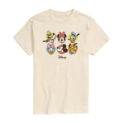 Novelty T-shirts Disney Womens Juniors Crew Neck Short Sleeve Regular Fit Mickey And Friends Minnie Mouse Graphic T-s In Multi