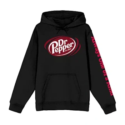 Novelty T-shirts Dr Pepper Always One Of A Kind Womens Long Sleeve Hoodie In Black