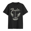 Novelty T-shirts Fender Mens Crew Neck Short Sleeve Regular Fit Big And Tall Graphic T-shirt In Black