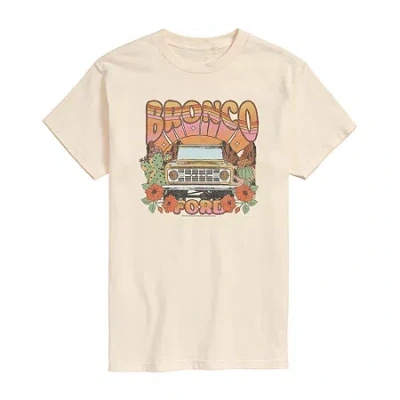 Novelty T-shirts Ford Bronco Tee Womens Juniors Crew Neck Short Sleeve Regular Fit Graphic T-shirt In White