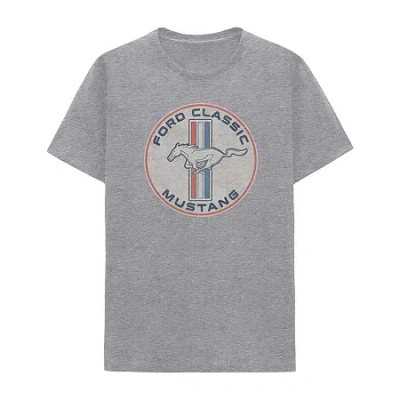 Novelty T-shirts Ford Mustang Mens Crew Neck Short Sleeve Regular Fit Big And Tall Graphic T-shirt In Gray