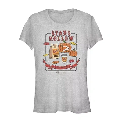 Novelty T-shirts Gilmore Girls Stars Hallow Autumn Tee Womens Juniors Crew Neck Short Sleeve Classic Fit Graphic T-sh In Gray