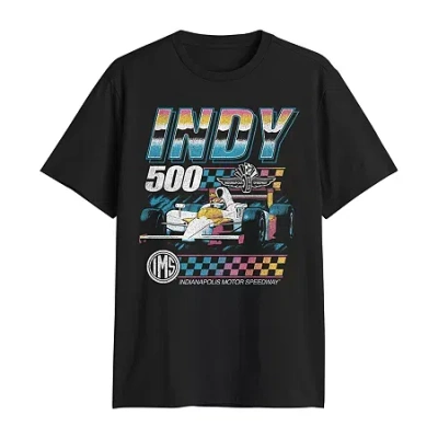 Novelty T-shirts Indianapolis Mens Crew Neck Short Sleeve Regular Fit Big And Tall Graphic T-shirt In Black