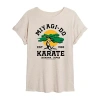 Novelty T-shirts Karate Kid Miyagi Tee Womens Juniors Crew Neck Short Sleeve Oversized Graphic T-shirt In Neutral