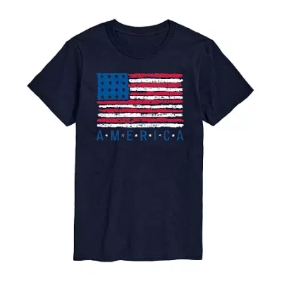 Novelty T-shirts Mens Crew Neck Short Sleeve Classic Fit Big And Tall Graphic T-shirt In Blue