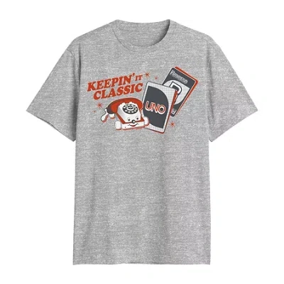 Novelty T-shirts Mens Crew Neck Short Sleeve Classic Fit Big And Tall Graphic T-shirt In Gray