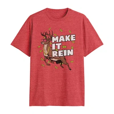 Novelty T-shirts Mens Crew Neck Short Sleeve Classic Fit Big And Tall Graphic T-shirt In Brown