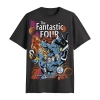 Novelty T-shirts Mens Crew Neck Short Sleeve Classic Fit Marvel Big And Tall Graphic T-shirt In Black