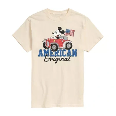 Novelty T-shirts Mens Crew Neck Short Sleeve Classic Fit Mickey Mouse Big And Tall Graphic T-shirt In Neutral