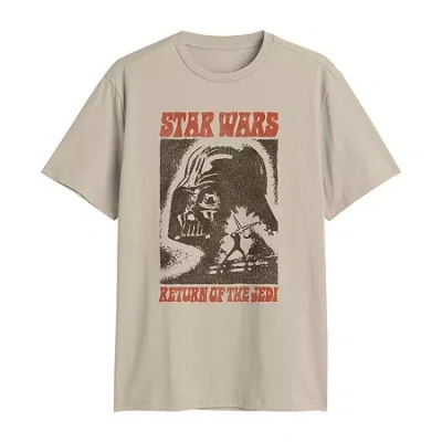 Novelty T-shirts Mens Crew Neck Short Sleeve Classic Fit Star Wars Big And Tall Graphic T-shirt In Brown