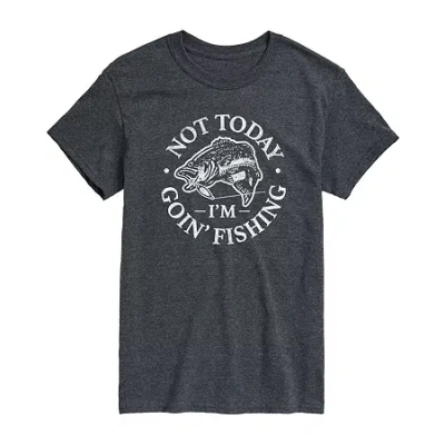 Novelty T-shirts Mens Crew Neck Short Sleeve Regular Fit Big And Tall Graphic T-shirt In Gray