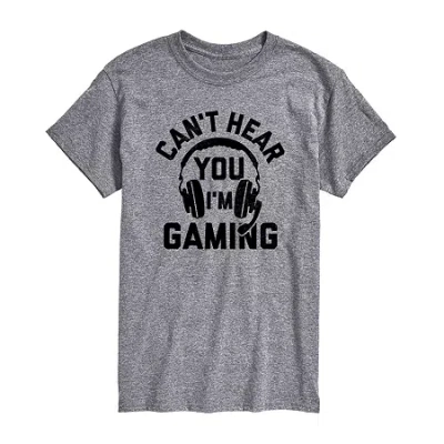 Novelty T-shirts Mens Crew Neck Short Sleeve Regular Fit Big And Tall Graphic T-shirt In Gray