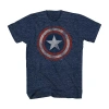 Novelty T-shirts Mens Crew Neck Short Sleeve Regular Fit Captain America Big And Tall Graphic T-shirt In Blue