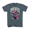 Novelty T-shirts Mens Crew Neck Short Sleeve Regular Fit Captain America Big And Tall Graphic T-shirt In Green