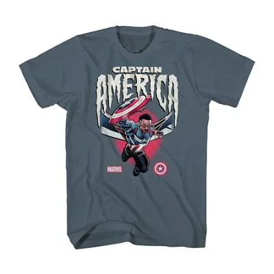 Novelty T-shirts Mens Crew Neck Short Sleeve Regular Fit Captain America Big And Tall Graphic T-shirt In Green