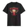 Novelty T-shirts Mens Crew Neck Short Sleeve Regular Fit Deadpool Big And Tall Graphic T-shirt In Black