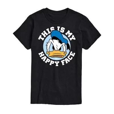 Novelty T-shirts Mens Crew Neck Short Sleeve Regular Fit Donald Duck Big And Tall Graphic T-shirt In Black
