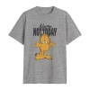 Novelty T-shirts Mens Crew Neck Short Sleeve Regular Fit Garfield Big And Tall Graphic T-shirt In Gray