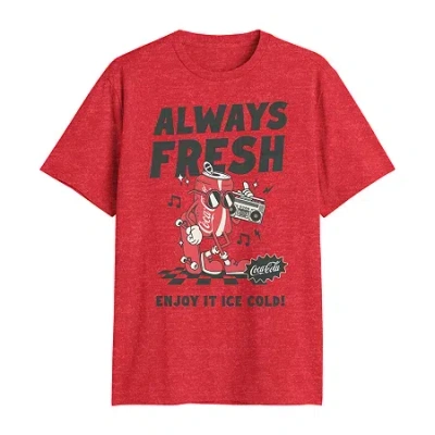 Novelty T-shirts Mens Crew Neck Short Sleeve Regular Fit Graphic T-shirt In Red