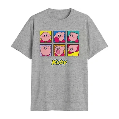 Novelty T-shirts Mens Crew Neck Short Sleeve Regular Fit Kirby Big And Tall Graphic T-shirt In Gray
