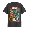 Novelty T-shirts Mens Crew Neck Short Sleeve Regular Fit Marvel Big And Tall Graphic T-shirt In Black