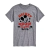 Novelty T-shirts Mens Crew Neck Short Sleeve Regular Fit Mickey Mouse Big And Tall Graphic T-shirt In Gray