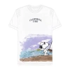 Novelty T-shirts Mens Crew Neck Short Sleeve Regular Fit Peanuts Graphic T-shirt In White