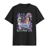 Novelty T-shirts Mens Crew Neck Short Sleeve Regular Fit Rick And Morty Big And Tall Graphic T-shirt In Black